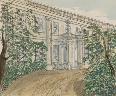 Ansicht des Hauses Nr. 2 Palace Green, Kensington, in dem Thackeray starb von English School