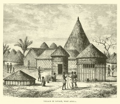 Dorf in Lovale, Westafrika von English School