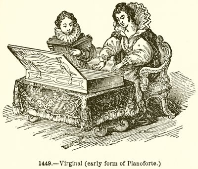 Virginal (Frühe Form des Klaviers) von English School