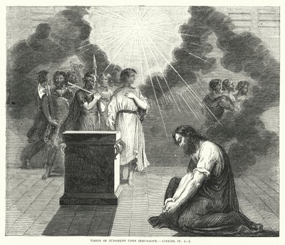 Vision des Gerichts über Jerusalem, Ezechiel IX von English School
