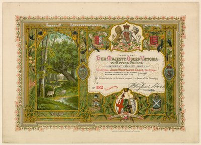 Besuch von Königin Victoria im Epping Forest, 1882 von English School