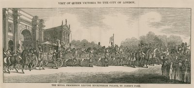 Besuch von Königin Victoria in der City of London, Abfahrt vom Buckingham Palace von English School