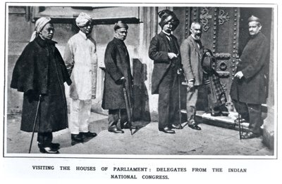 Besuch des Parlaments: Delegierte des Indischen Nationalkongresses, 1919 von English School