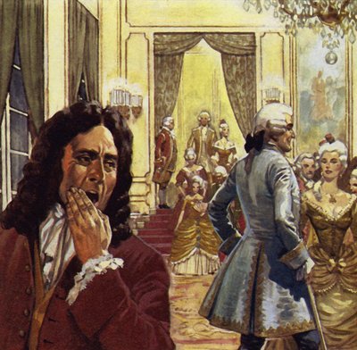Voltaire besuchte oft den Hof, war dort aber nie glücklich von English School