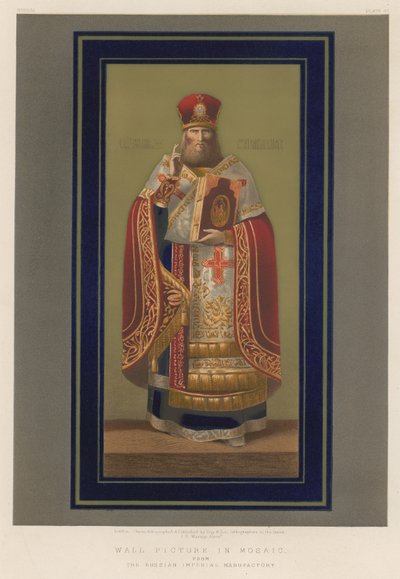 Wandbild in Mosaik aus der russischen Kaiserlichen Manufaktur von English School