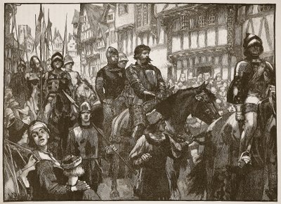 Wallace auf dem Weg zur Westminster Hall, Illustration aus Cassells Illustrierter Geschichte Englands von English School