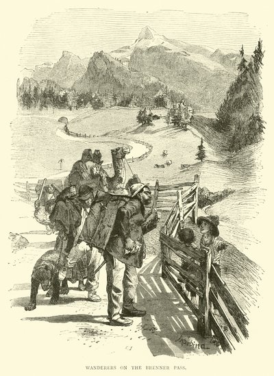 Wanderer am Brennerpass von English School