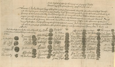 Befehl zur Hinrichtung von König Karl I. von English School