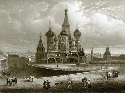 Wassili Blagennoi, oder die Kathedrale des Heiligen Basilius, Moskau von English School
