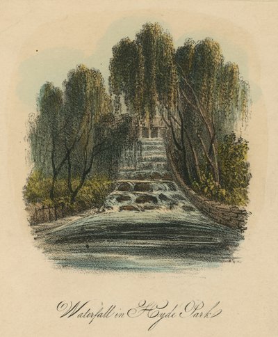 Wasserfall im Hyde Park, London von English School