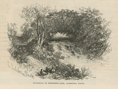 Wasserfall im Tichborne Park von English School