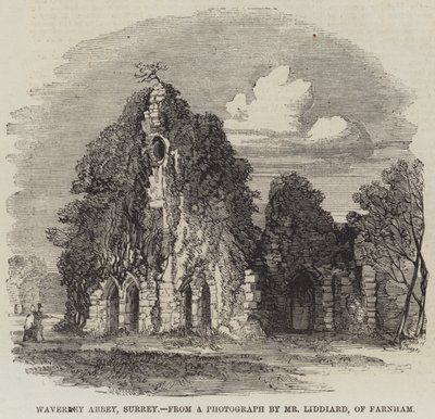 Waverley Abbey, Surrey (Gravur) von English School