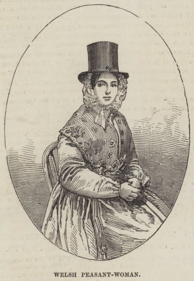 Walisische Bäuerin (Gravur) von English School
