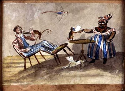 Westindische häusliche Szene, ca. 1835 von English School