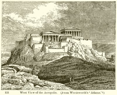 Westansicht der Akropolis von English School