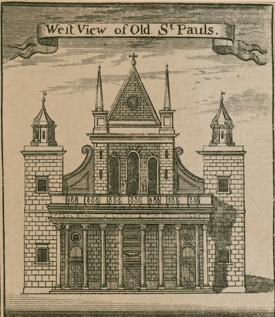Westansicht der alten St. Pauls, London von English School