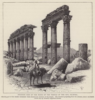 Westseite der Ruinen des Sonnentempels, Palmyra von English School