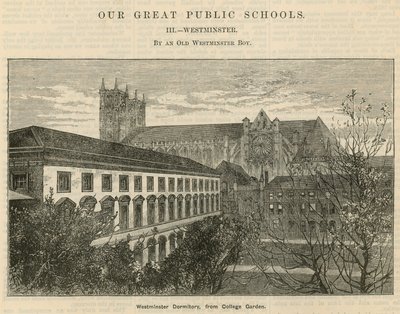 Westminster Schlafsaal, vom College Garden von English School