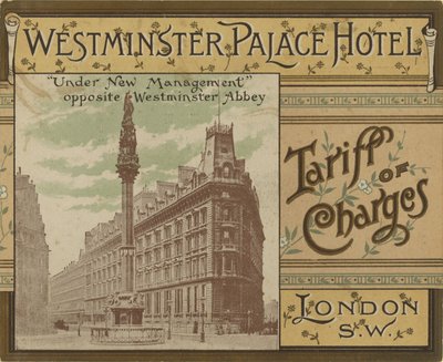 Westminster Palace Hotel Gebührenordnung von English School