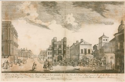 Whitehall. Um 1755 von English School