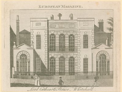Whitehall Court oder Yard, Vanbrugh House, abgerissen 1898 von English School