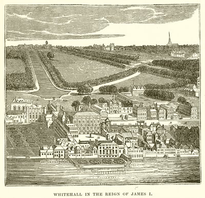 Whitehall zur Zeit von James I. von English School