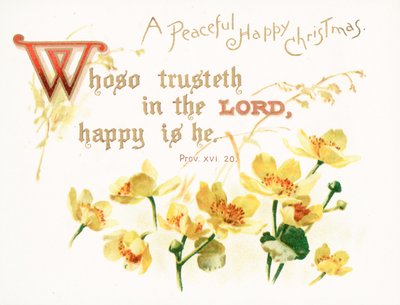Wilde Rosen, Weihnachtskarte von English School
