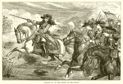 Wilhelm III. in der Schlacht am Boyne von English School