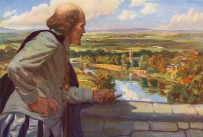 William Shakespeare blickt über England von English School