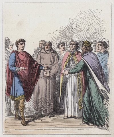 Wilhelm von der Normandie und Eduard der Bekenner von English School