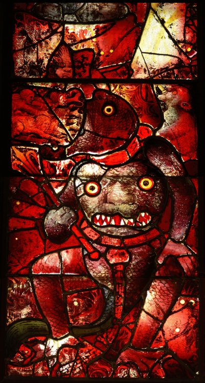 Fenster, das Satan zeigt von English School