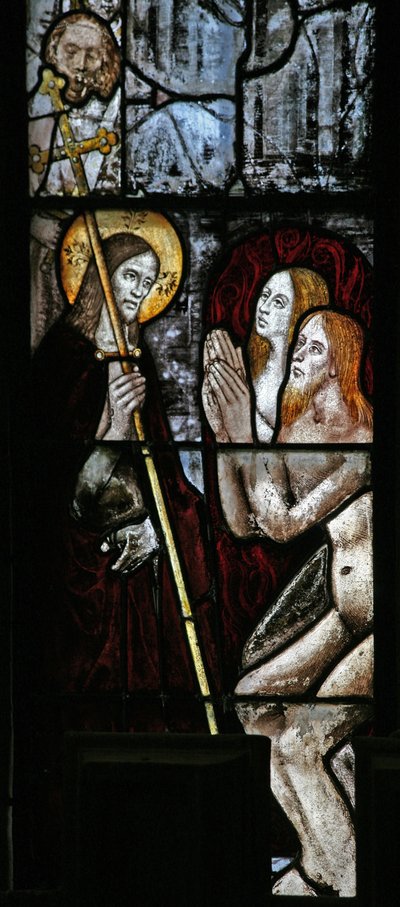 Fenster s2 mit Darstellung der Höllenfahrt Christi von English School