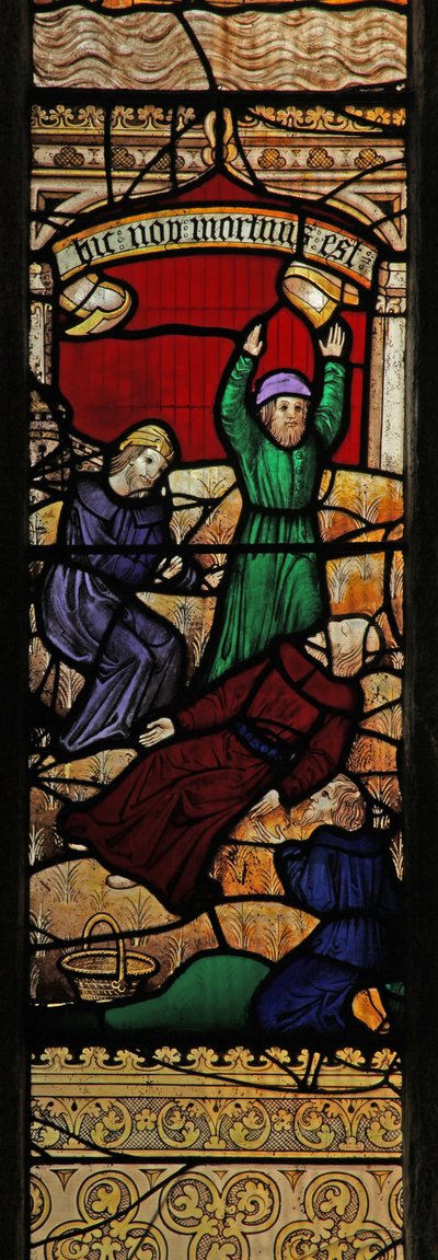 Fenster s2, die Geschichte der Arche Noah darstellend: Noahs Trunkenheit von English School