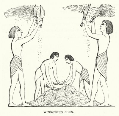 Korn worfeln (Gravur) von English School