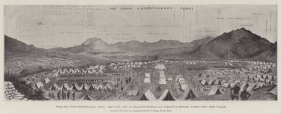 Mit der Tirah-Expeditionsstreitmacht, Vogelperspektive auf die Brigade von Brigadegeneral Ian Hamilton, Barkai-Lager, Bara-Tal von English School