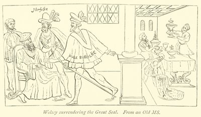 Wolsey übergibt das Große Siegel von English School