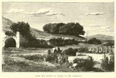 Wald und Grotte der Egeria in der Campagna von English School