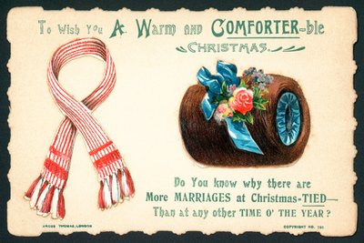 Wollschal und Pelzmuff, Weihnachtskarte von English School