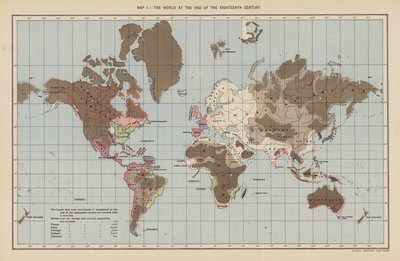 Welt am Ende des achtzehnten Jahrhunderts von English School