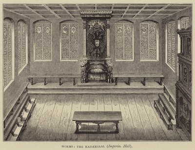 Der Kaisersaal, Worms (Stich) von English School