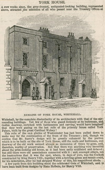 York House, Whitehall von English School