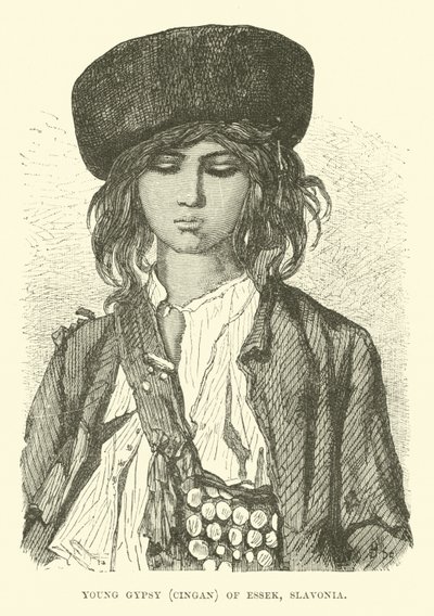 Junger Zigeuner, Cingan aus Essek, Slawonien von English School