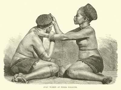 Zulu-Frauen bei ihrer Toilette von English School