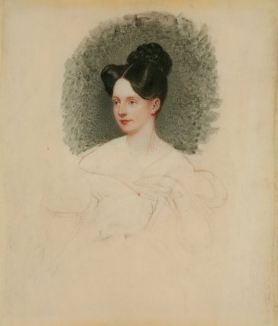 Unvollendetes Porträt von Marianne Cregoe Colmare (später Mrs. Baurton Bennett) um 1833-34 von English School English School