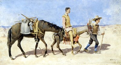 Don Quijote und Sancho Panza von Enrique Atalaya