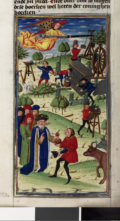 Auszug: Text mit Miniatur aus dem zweiten Buch der Könige von Erich Lessing