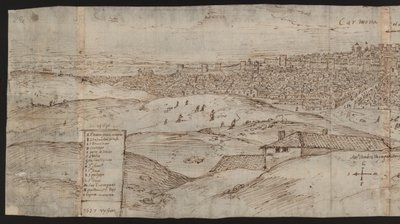 Ganzseitig: Stadtansicht: Carmona, linke Hälfte von Erich Lessing