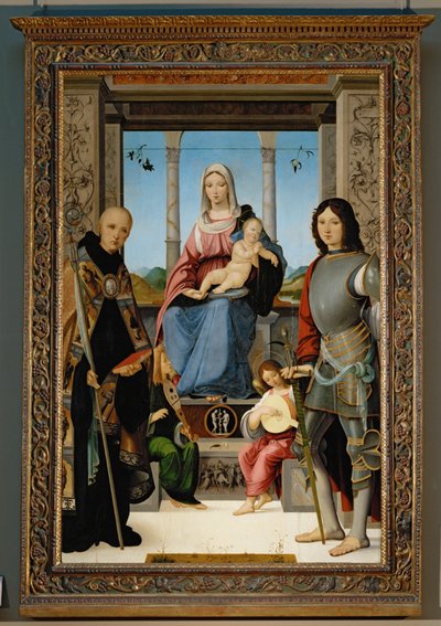 Madonna mit den Heiligen Benedikt von Nursia, Quentin und zwei Engeln von Erich Lessing