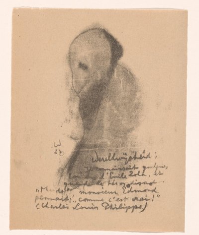 Abstrahierte Figur mit Bart von Erich Wichmann