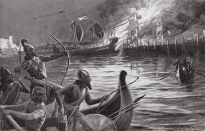 Belagerung von Tyros durch Alexander den Großen von Ernest (after) Prater